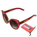 Retro Sunglasses Red with Black Lens